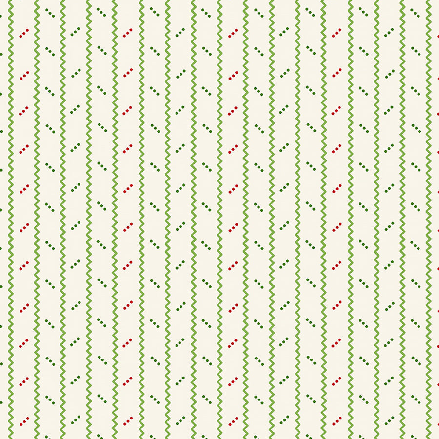 Santa's Coming To Town Delicate Stripe Green