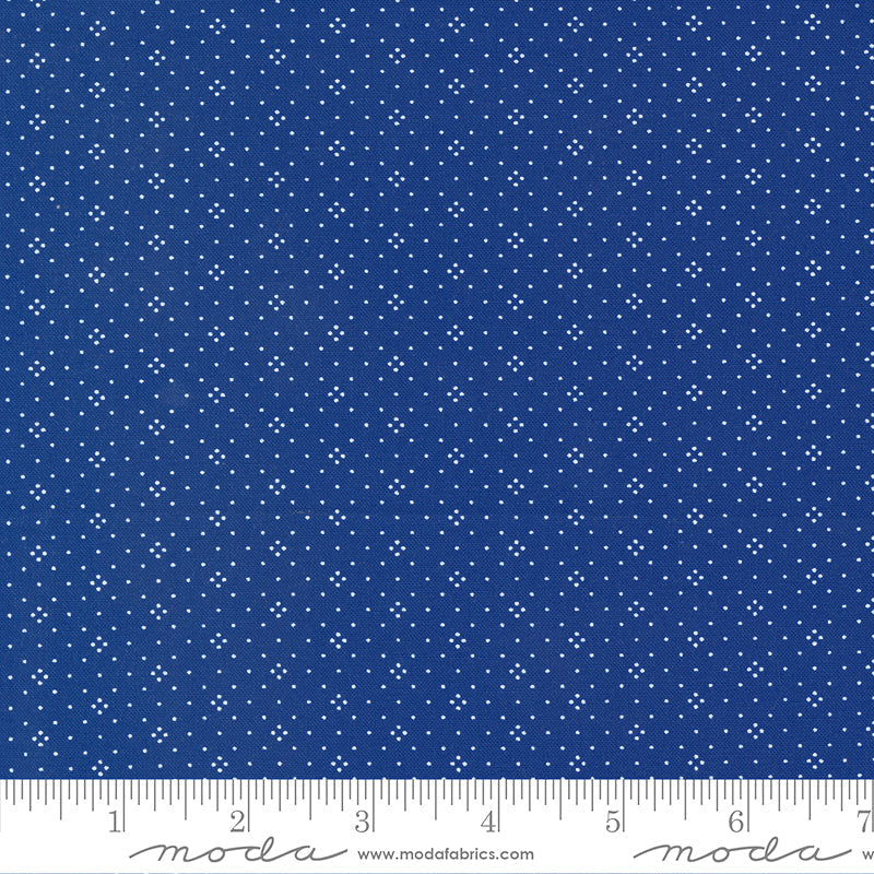 Eyelet Dots Navy – Remnant 10″ × 44″ – Moda – Fort Worth Fabric Studio