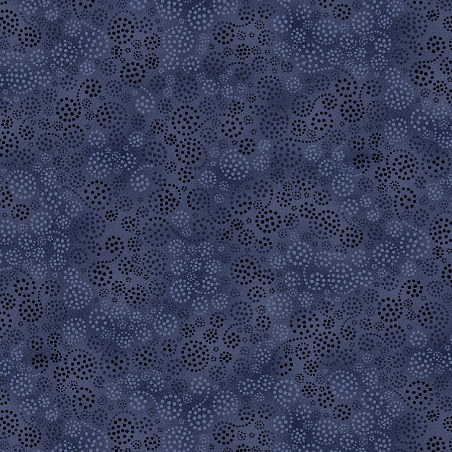 108" Wide Quilt Backing Sparkles Blue – Remnant 40″ × 108″
