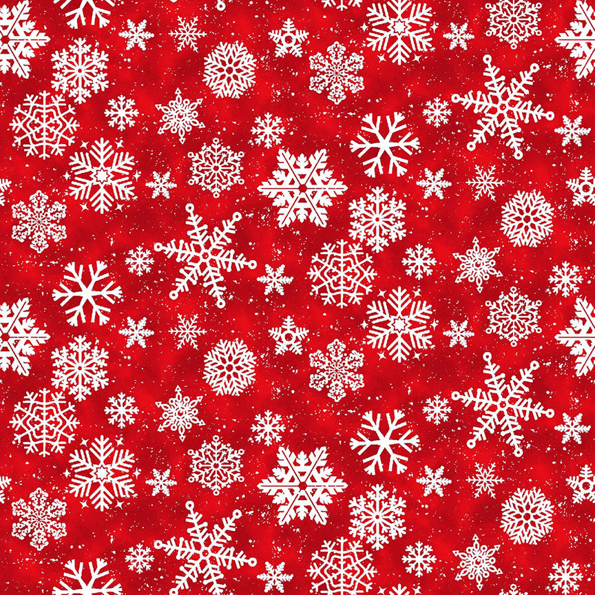Snow Crew Minky Snowflake Red