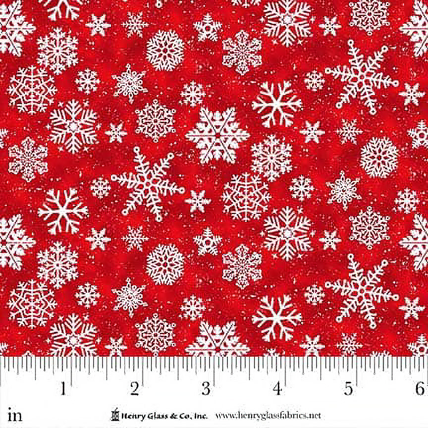 Snow Crew Minky Snowflake Red