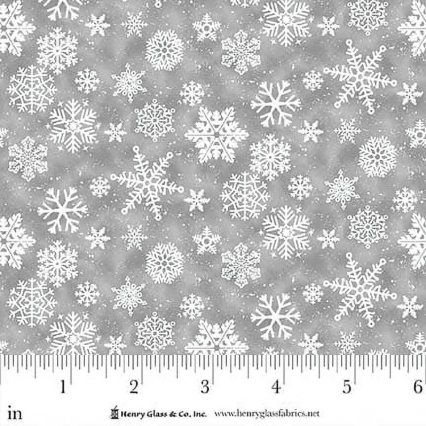 Snow Crew Minky Snowflake Gray