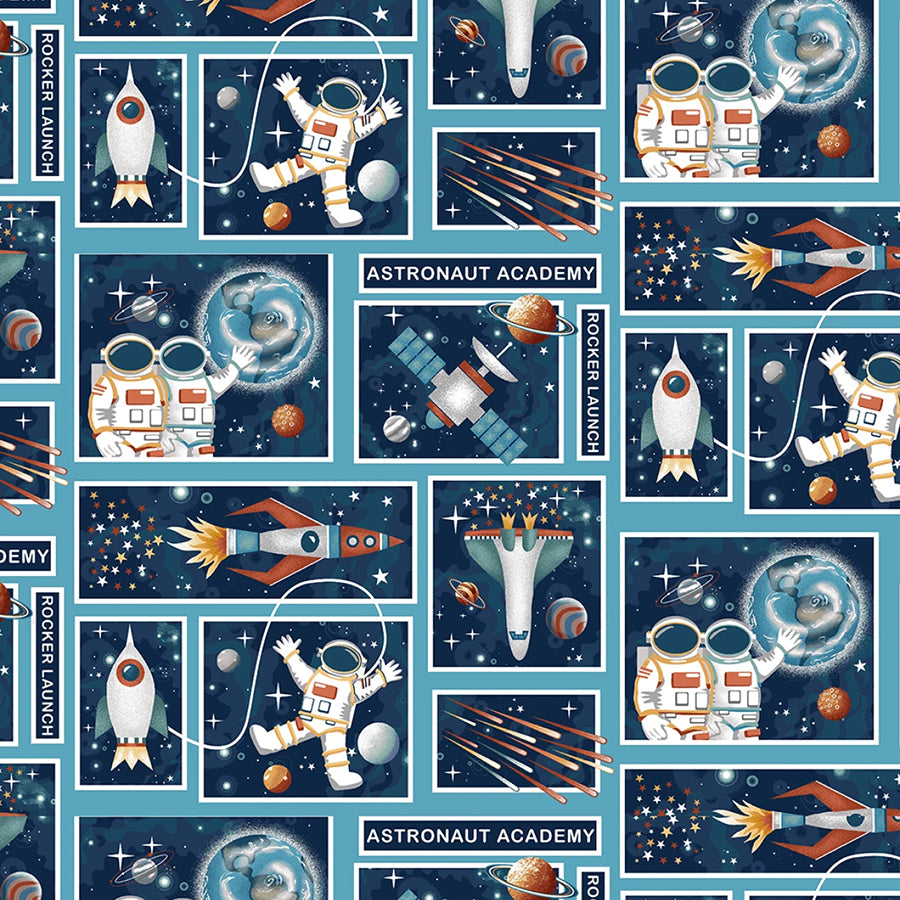 Milky Way Patchwork Blue Glow in the Dark