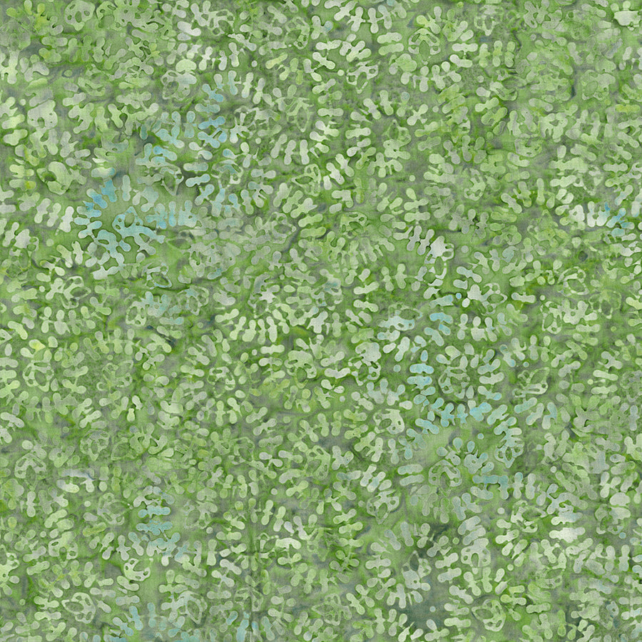 Mystic Vineyard Batiks Spiral Vines Light Green