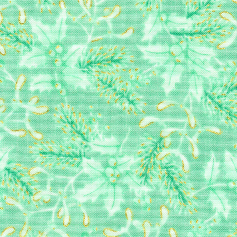 Holiday Flourish Festive Finery Sprigs Mint Metallic