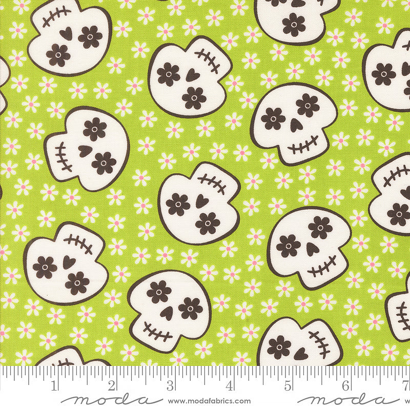 Fab-Boo-Lous Skull Flowers Green Slime