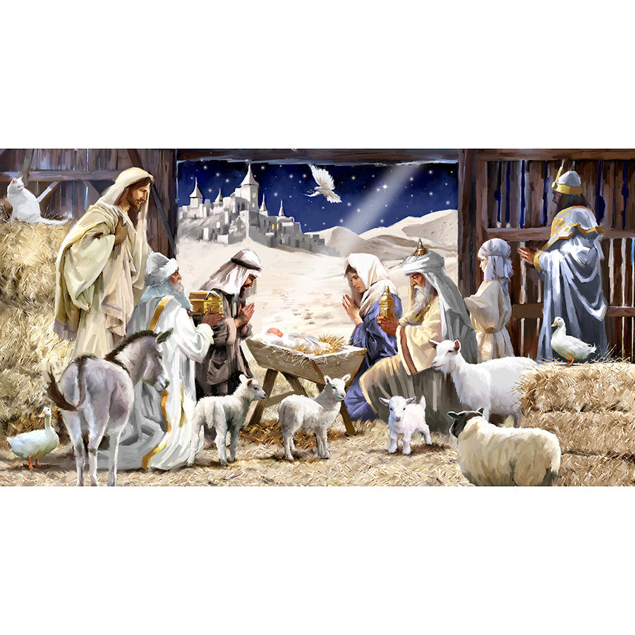 Let Us Adore Him 24" Panel Multi