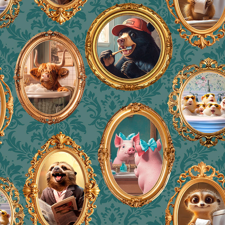 Please Seat Yourself All Framed Up Teal