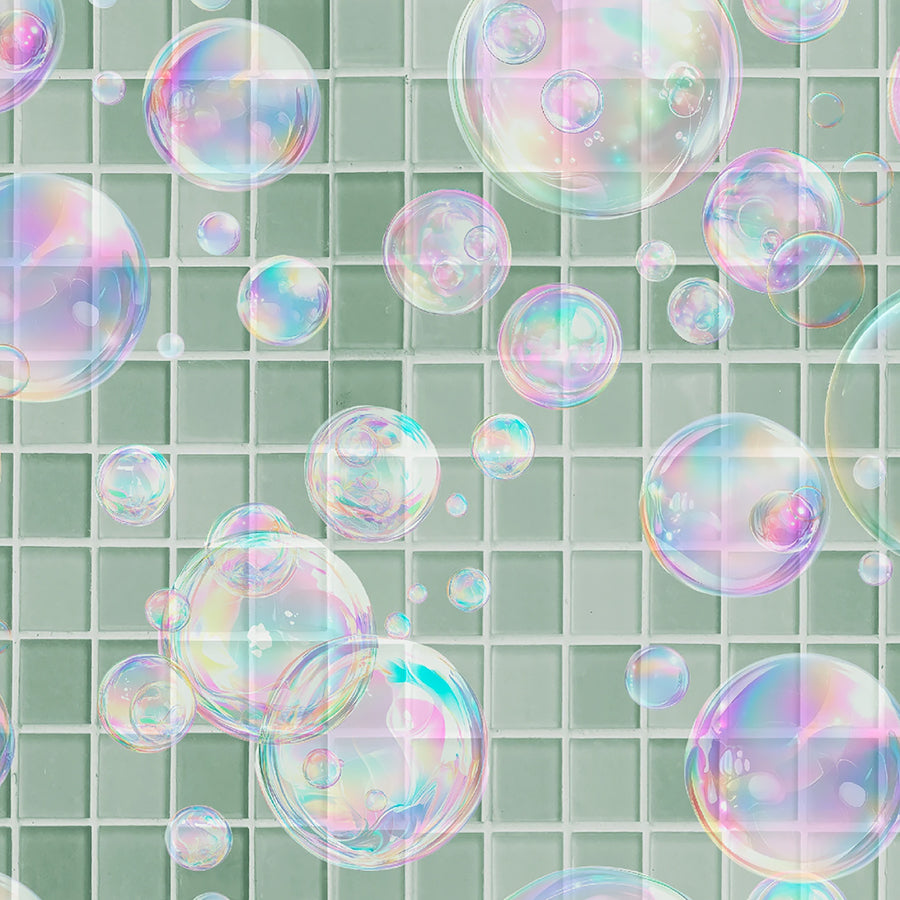 Please Seat Yourself Bubble Tiles Teal