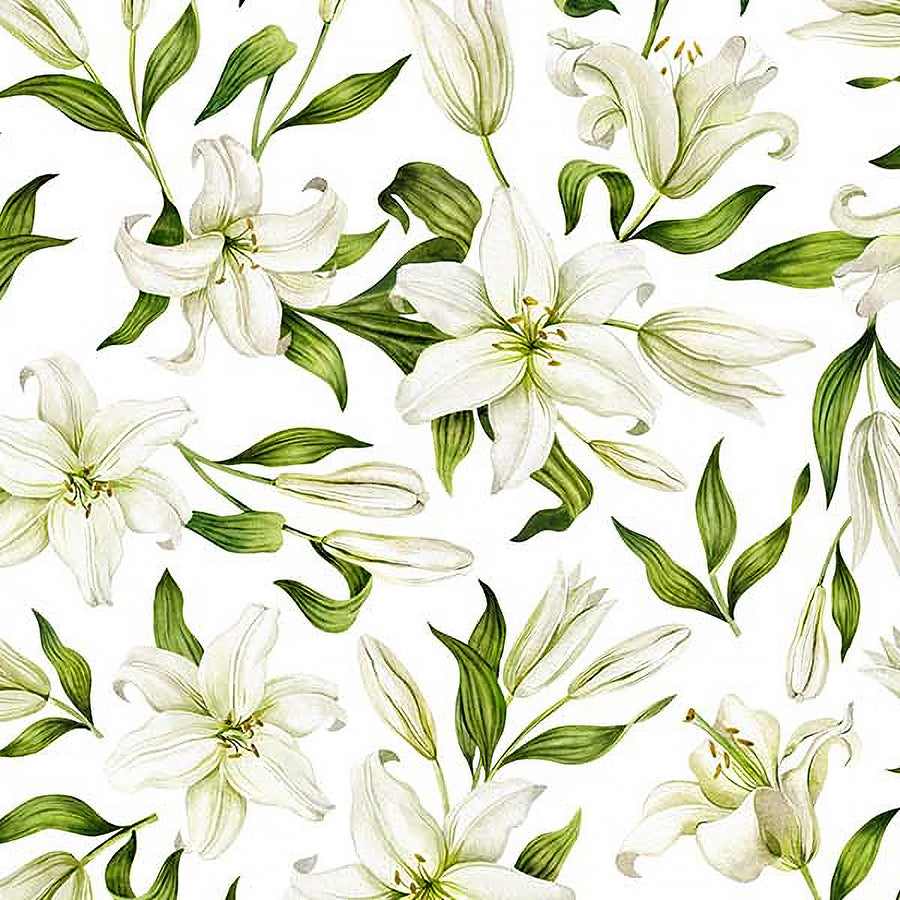Spring Awakening Lilies White Multi