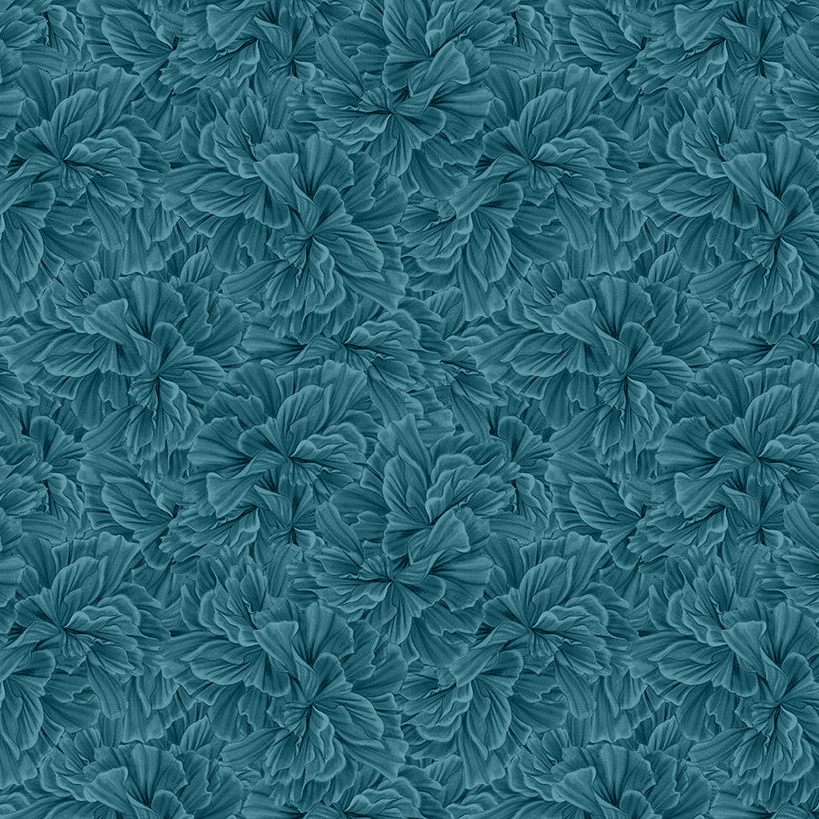 Midnight Garden Petal Texture Teal