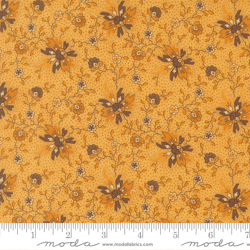 Wild Orchid Floral Blooms Gold