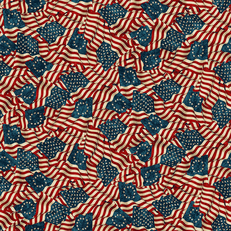Stonehenge America 250 Flags Beige Multi