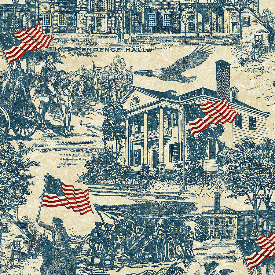 Stonehenge America 250 Toile Navy-Beige