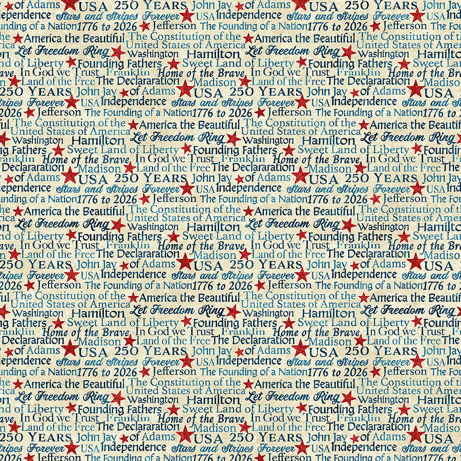 Stonehenge America 250 Words Beige-Multi