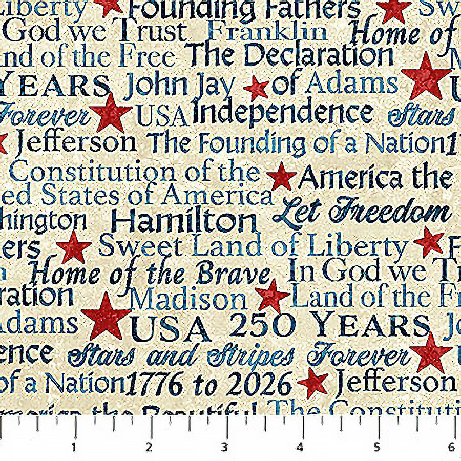Stonehenge America 250 Words Beige-Multi