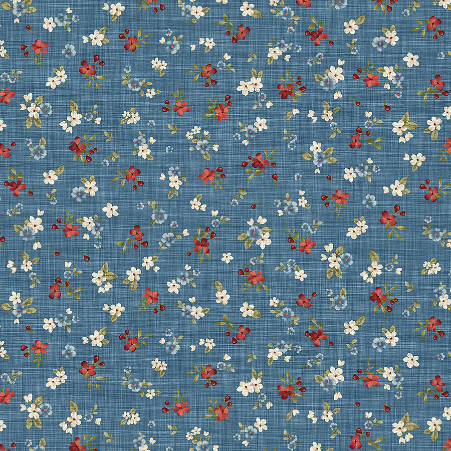 Farmhouse Sampler Floral Toss Blue Multi