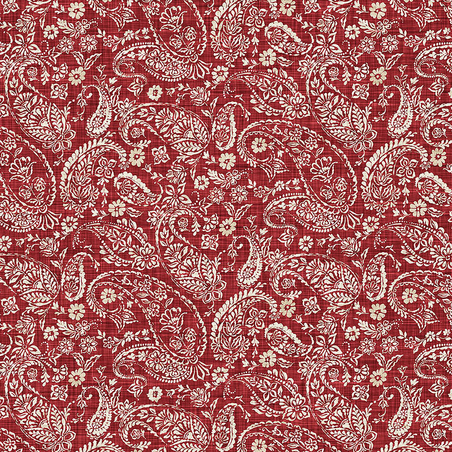 Farmhouse Sampler Paisley Red