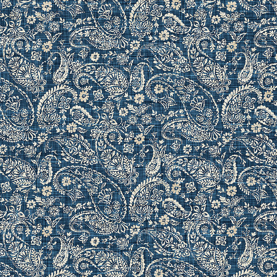 Farmhouse Sampler Paisley Navy