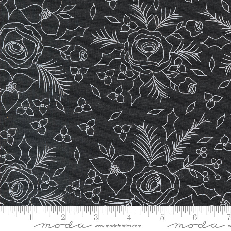Starberry Sketch Florals Charcoal