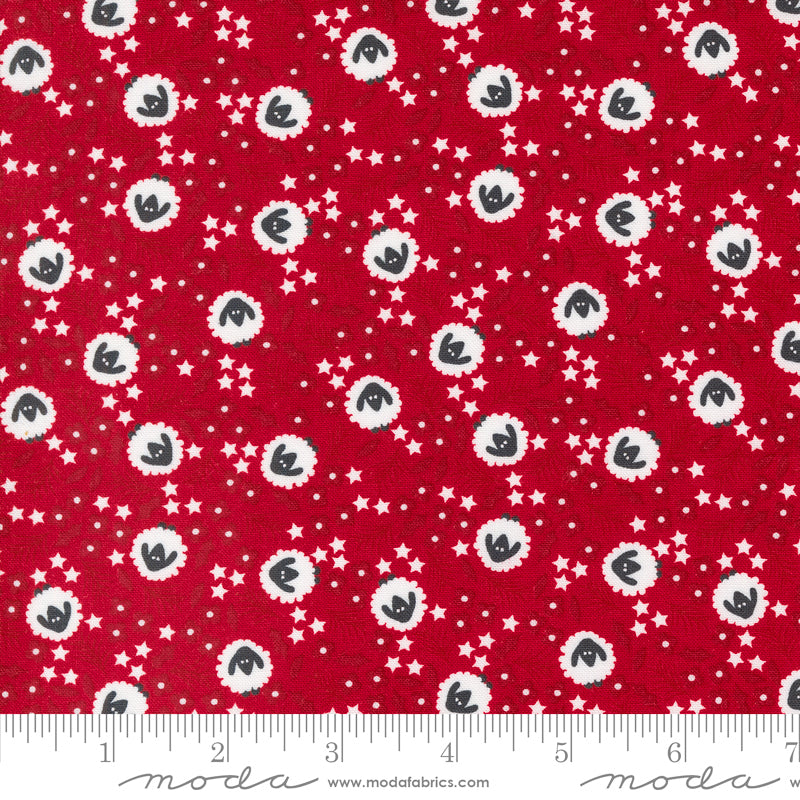 Starberry Floral Sheep Red