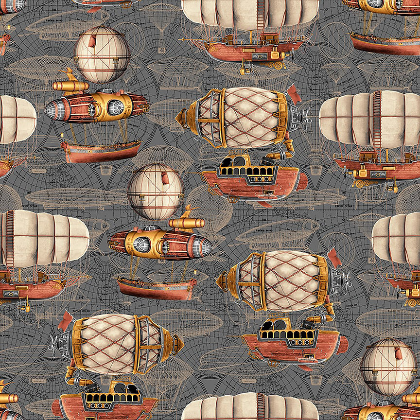Time Travel Airships Gray