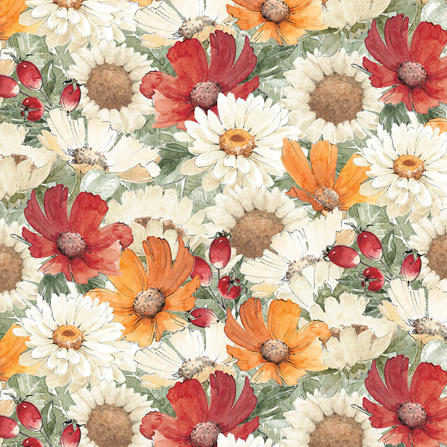 Harvest Blooms Packed Florals Multi