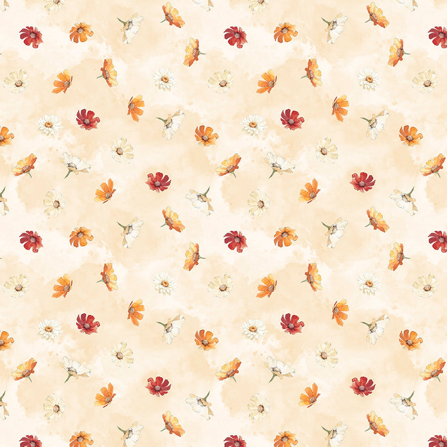 Harvest Blooms Flowers Toss Cream