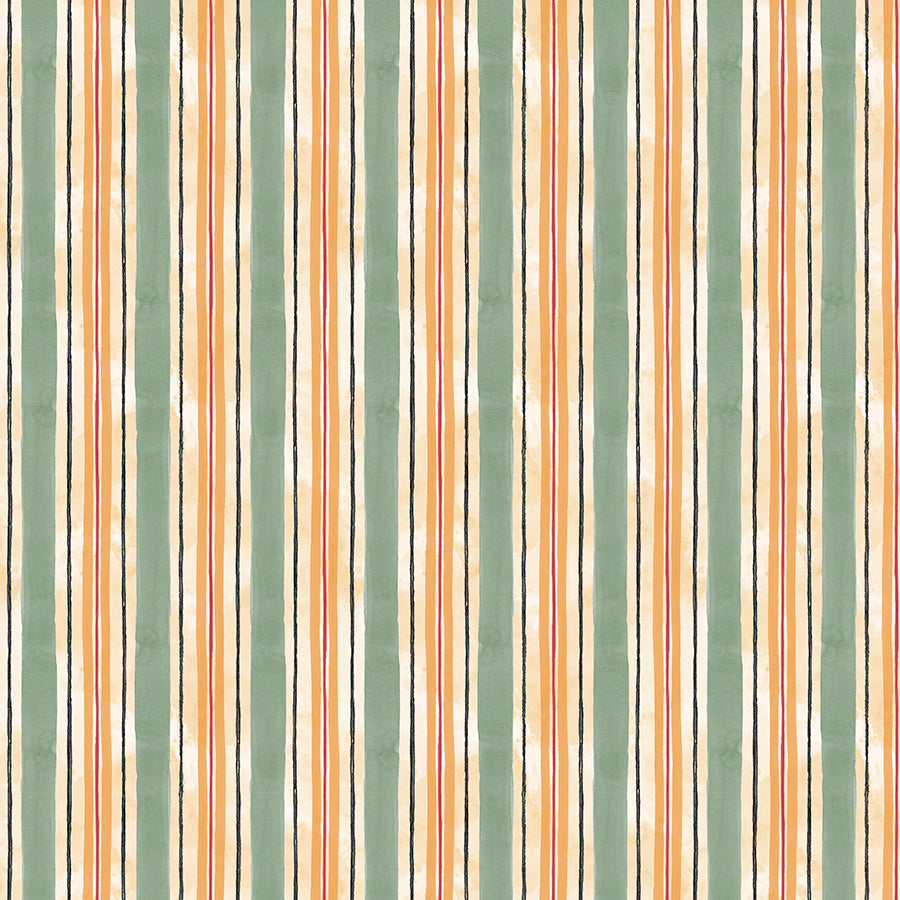 Harvest Blooms Stripes Cream
