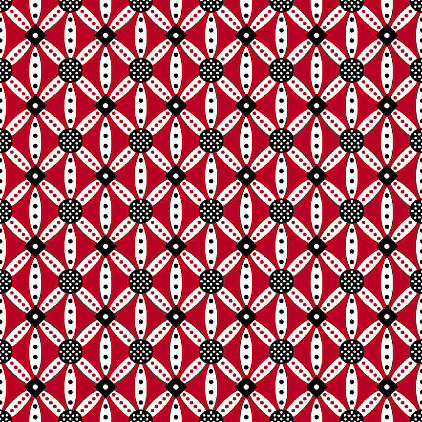 Scarlet Story Geometric Red