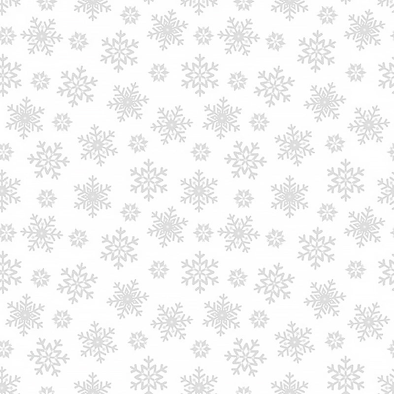 Morning Mist VIII Snowflakes White on White