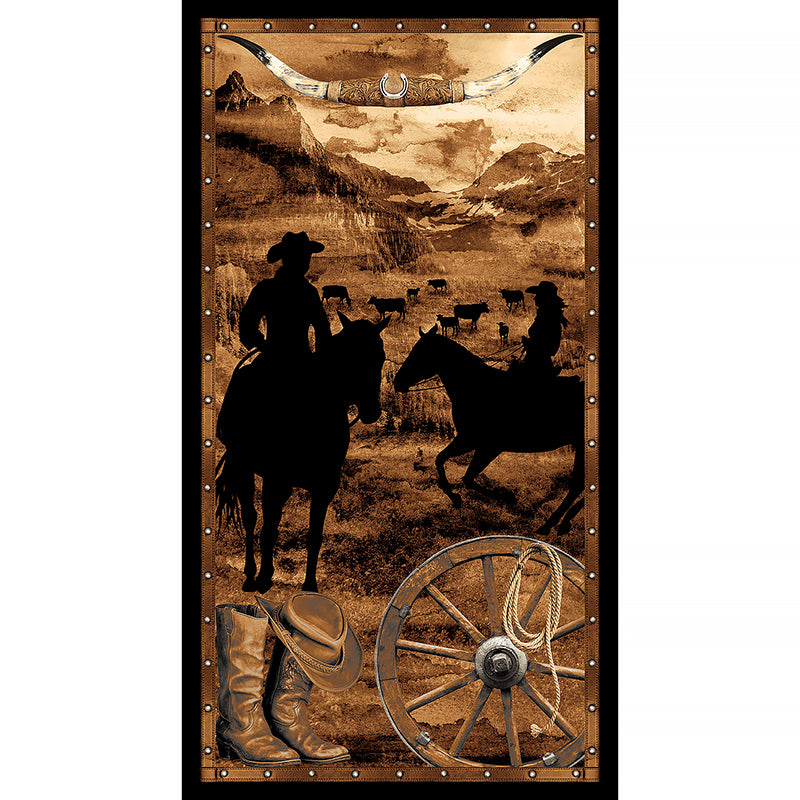 Cowboy Culture 24" Cowboy Panel Brown