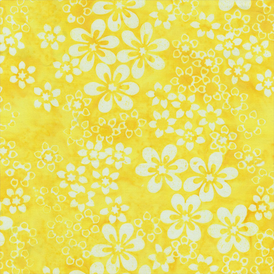 Beach Vibes Batiks Star Garden Lemon