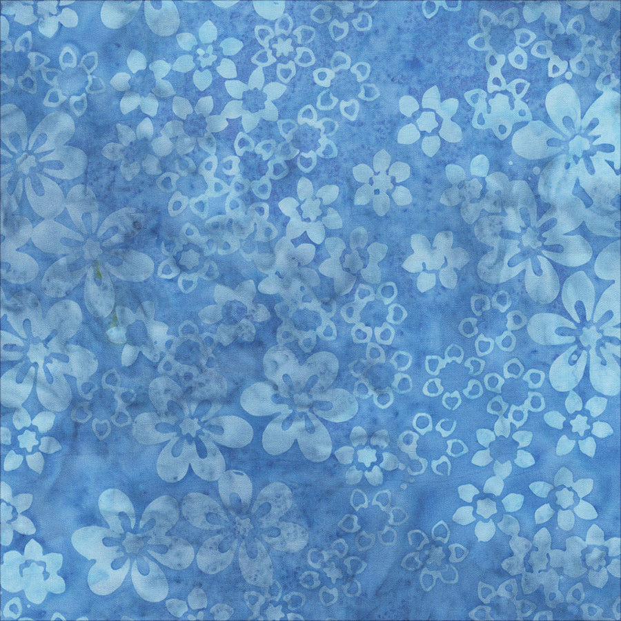 Beach Vibes Batiks Star Garden Blue