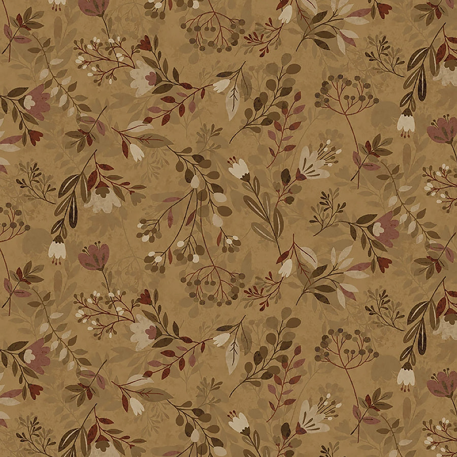 108" Wide Quilt Backing Meadow Caramel
