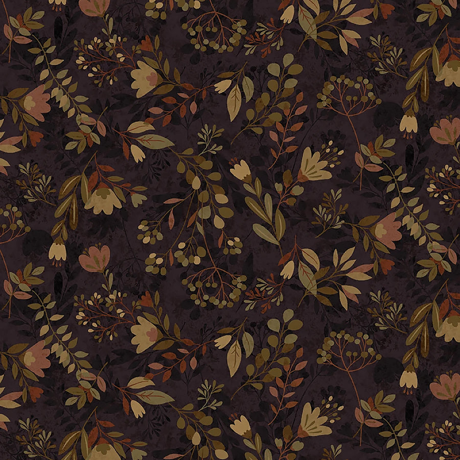 108" Wide Quilt Backing Meadow Black
