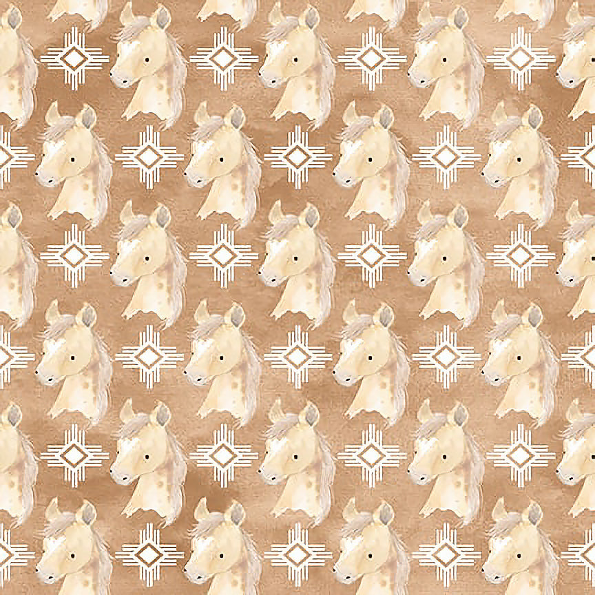 Western Boho Baby Horse Heads Sand