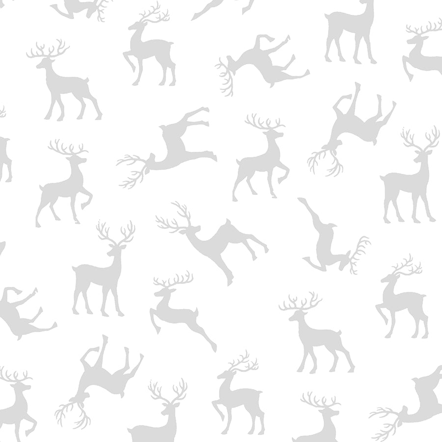 Essentials Stocking Stuffers Reindeers All Over White on White