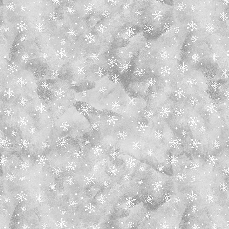 Frosty Frolic Snowflakes Gray