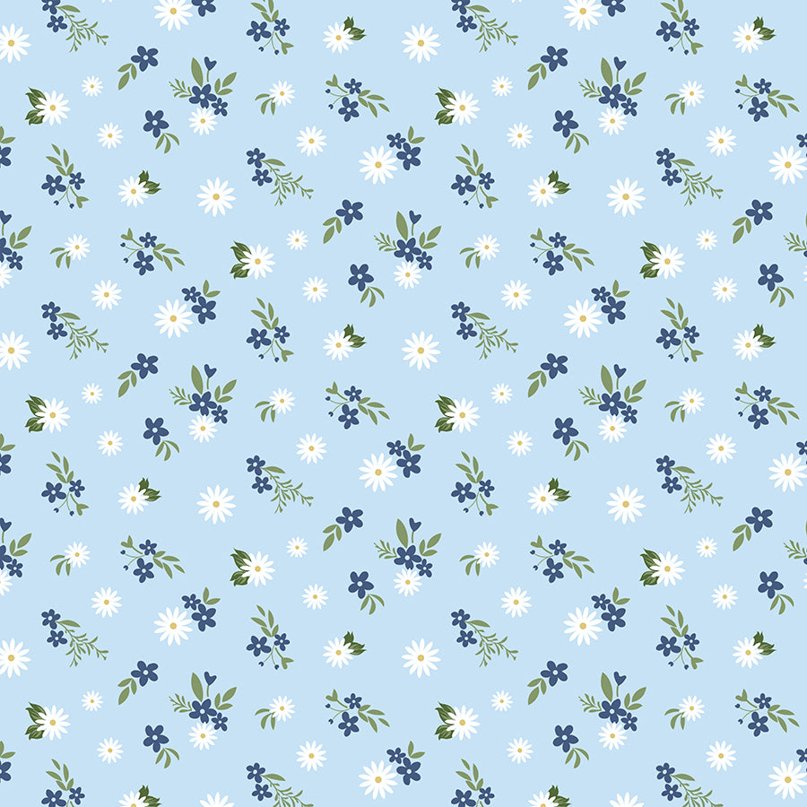 Summertime Daydream Floral Mix Light Blue