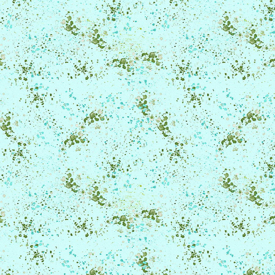 Wilmington Sunlit Serenade Splatter Texture Teal/Green 1 Yard Cut