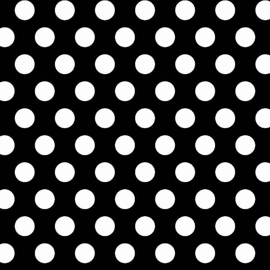 Fun Flannel Dots Black/White