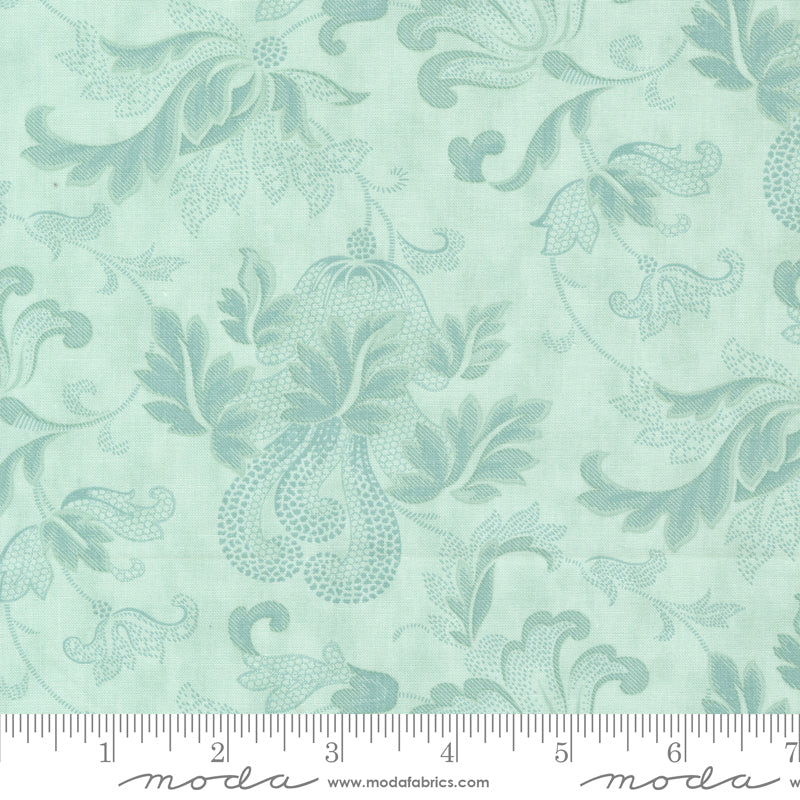 Collection for a Cause: Etchings Flourish Damask Aqua