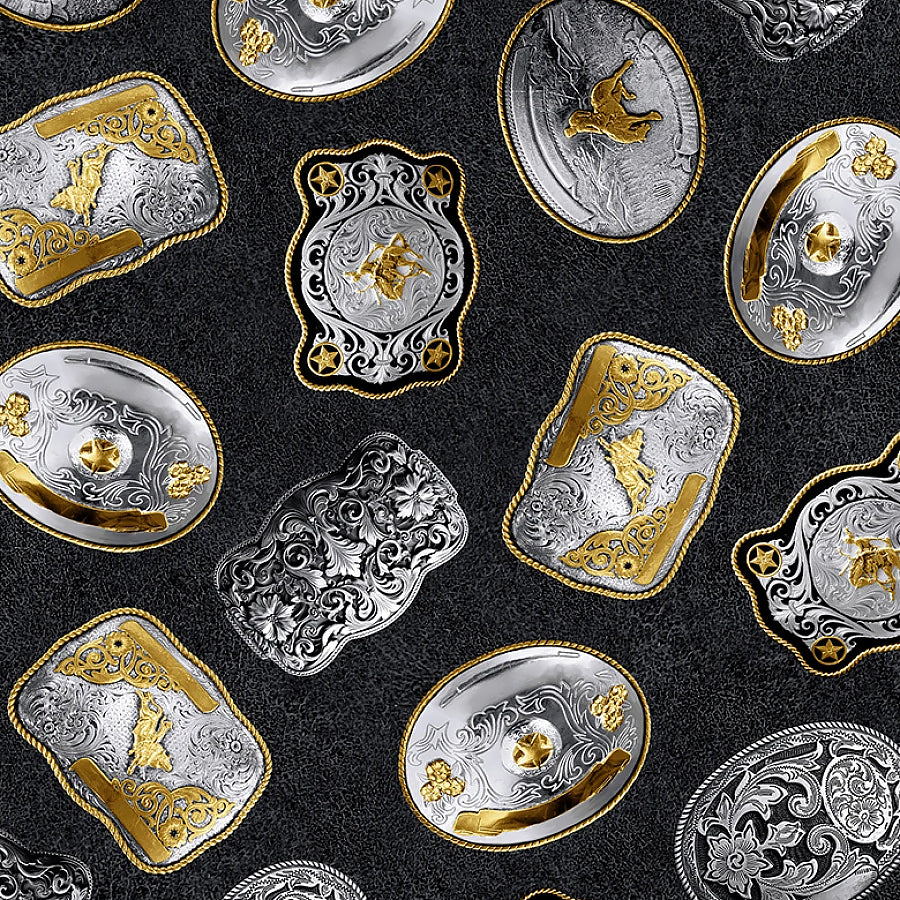 Spurs & Spirits Belt Buckles Black
