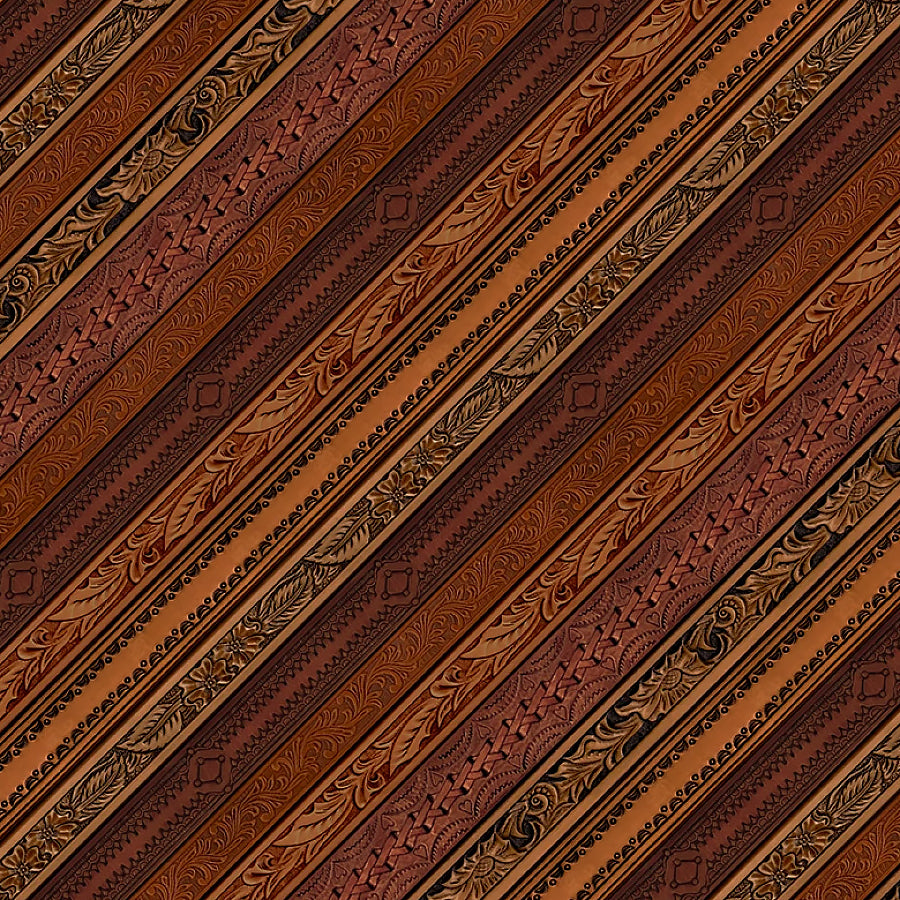 Spurs & Spirits Leather Stripe Dark Brown