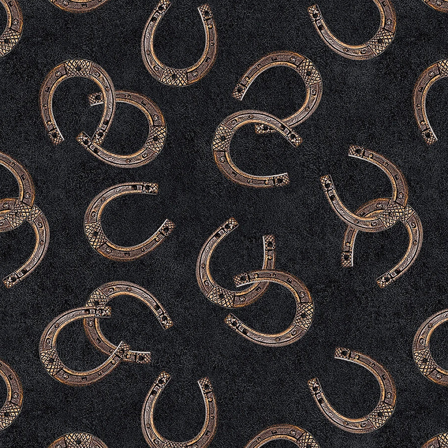 Spurs & Spirits Horseshoes Black