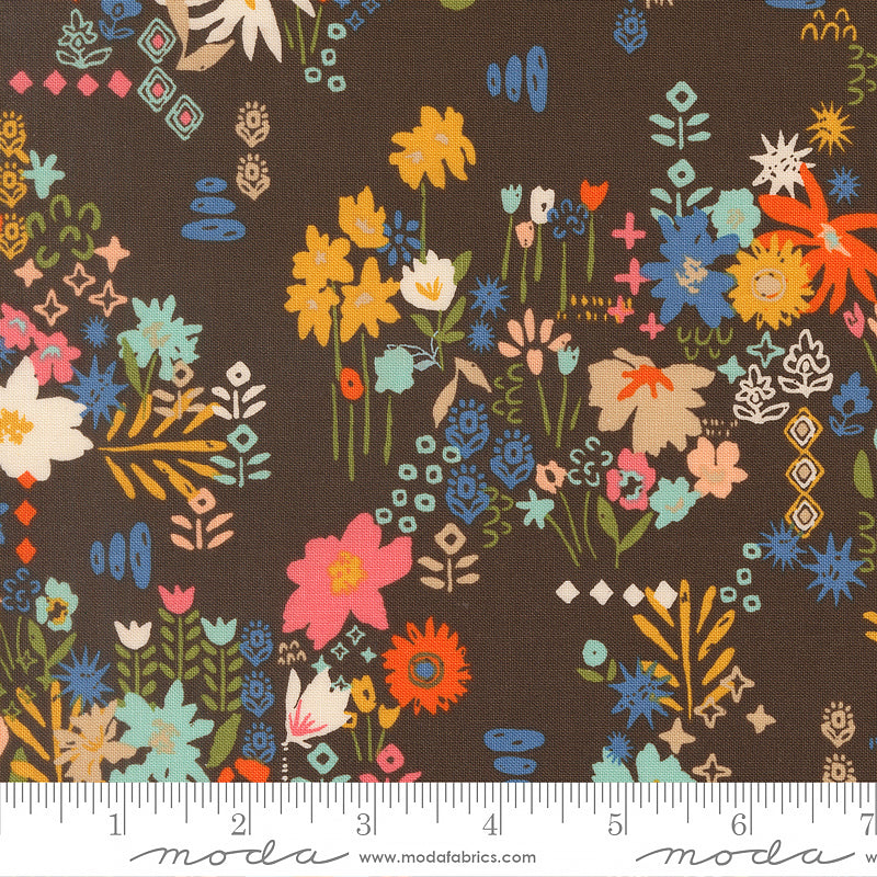 Boho Haven Busy Florals Walnut