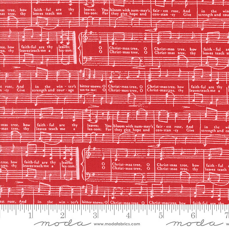 Berry & Pine Music Notes Cranberry