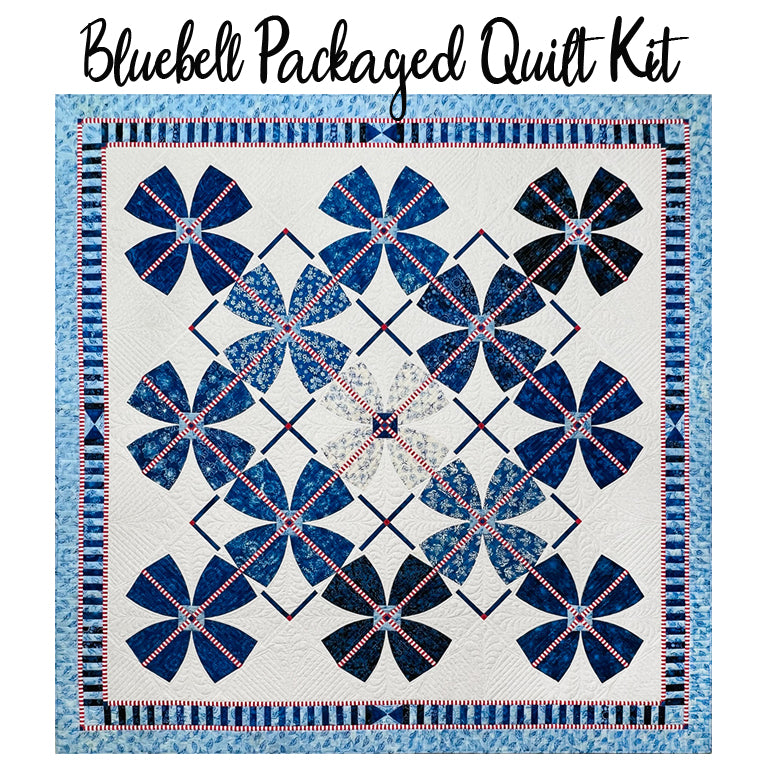 Bluebell Packaged Quilt Kit with Jacqueline de Jonge Batiks from Anthology