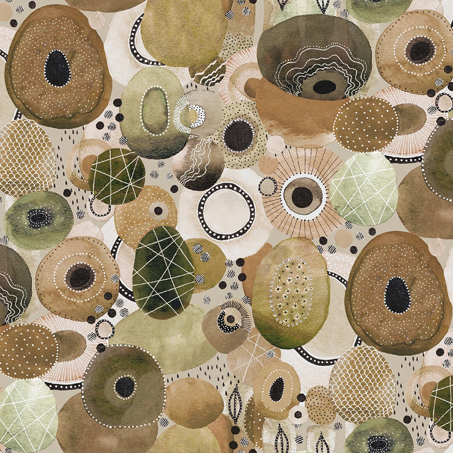 108" Wide Quilt Backing Flora & Form Genesis Earthen
